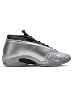 Wmns Air Jordan 14 Retro Low - Trainers - Mtlc Slvr/Fr Rd-Wlf Gry-Black -Affordable Shoe Store 04ff632a83d647728230a319f15951af