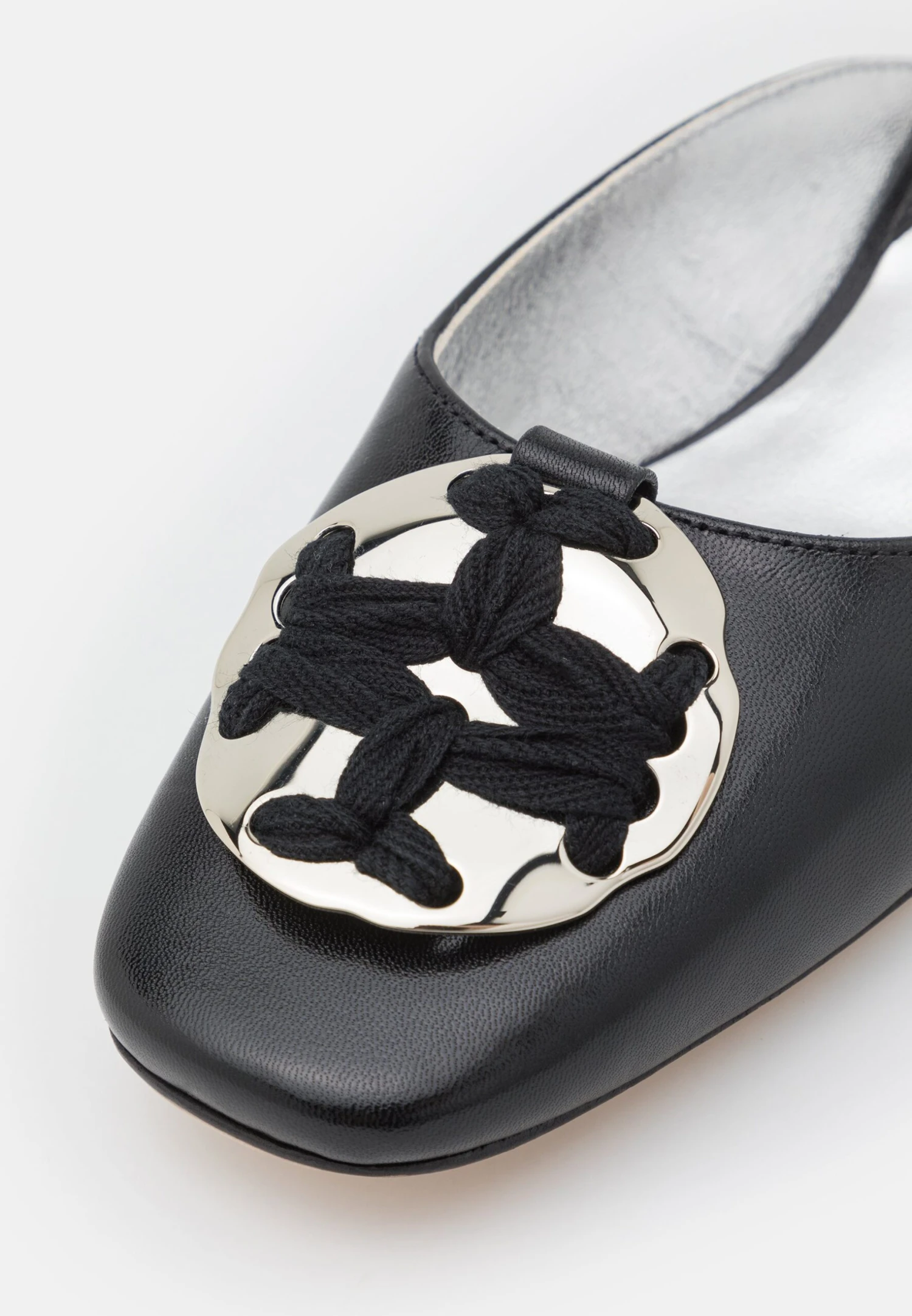 Tory Burch Patos Logo Kitten Heel - Mules - Perfect Black 9 Tory Burch Patos Logo Kitten Heel - Mules - Perfect Black - Image 7