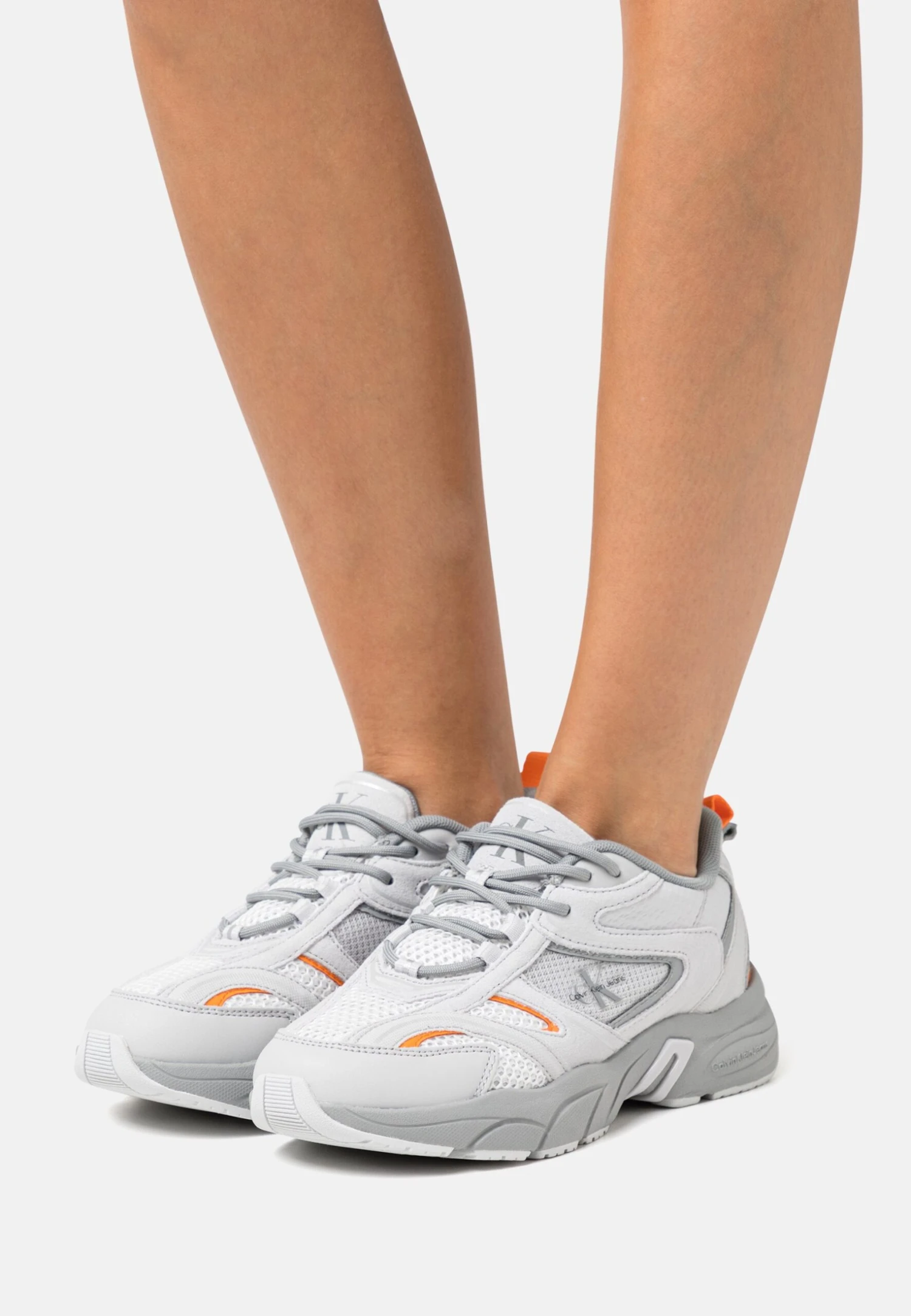 Calvin Klein Jeans Retro Tennis Oversized- Trainers - Oyster Mushroom/Grey/Orange 3 Calvin Klein Jeans Retro Tennis Oversized- Trainers - Oyster Mushroom/Grey/Orange