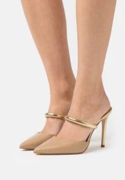 MICHAEL Michael Kors Jessa Mule- Heeled Mules - Camel