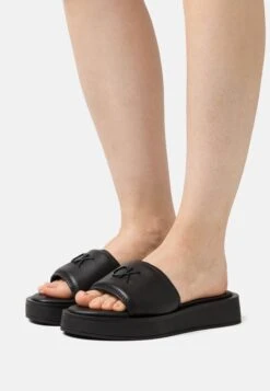 Calvin Klein Dress Flatform- Heeled Mules - Black