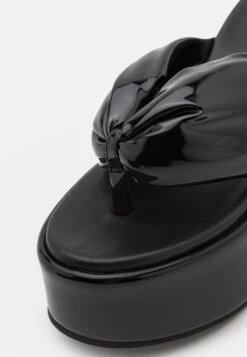 Dolly Platform Thongs - T-Bar Sandals - Black -Affordable Shoe Store 54afde38076241369f7277b8c0bef0e8