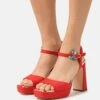Menbur High Heeled Sandals - Rot -Affordable Shoe Store 6711a870b0884836a52169b6442a4953