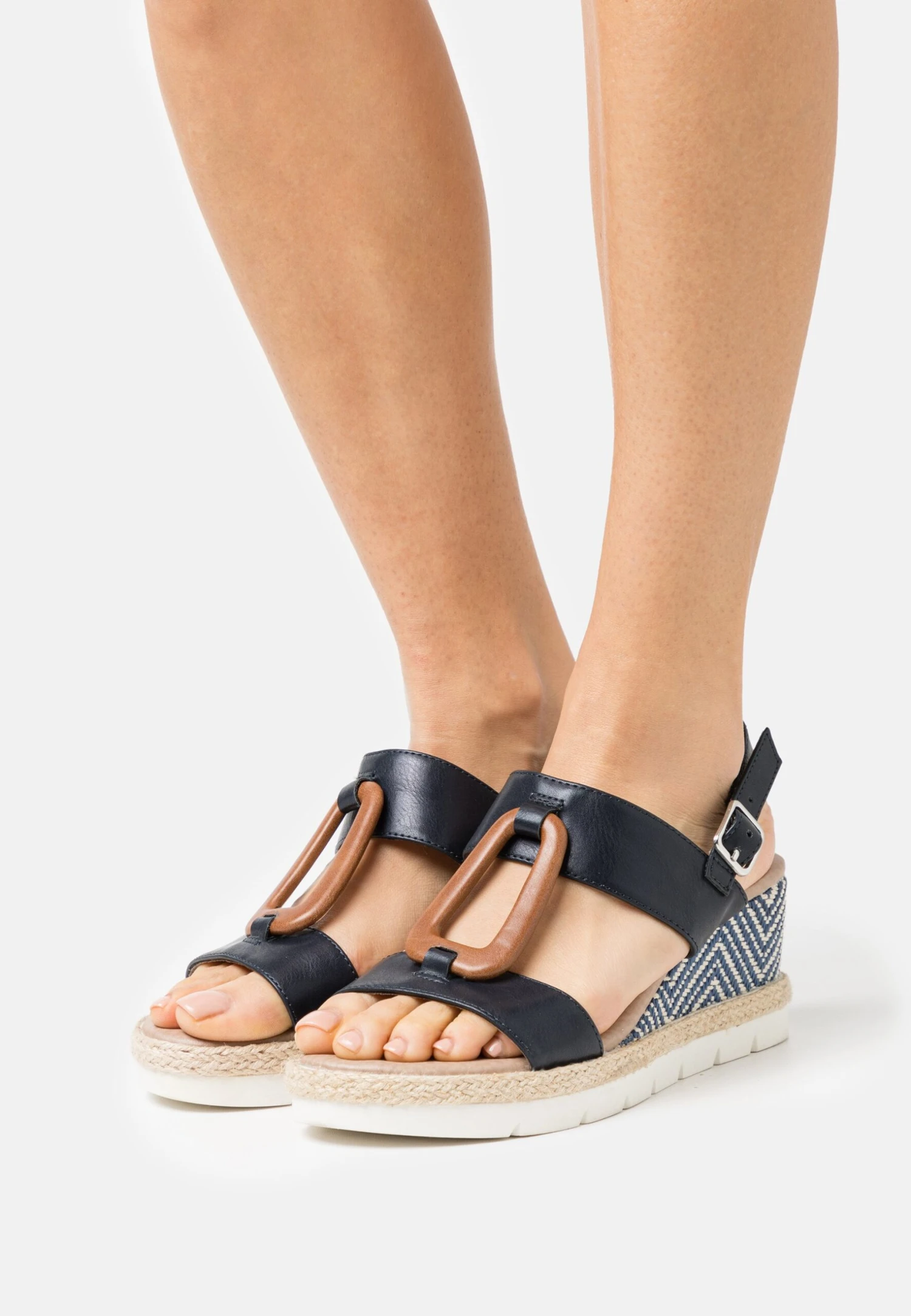 Jana Platform Sandals - Navy 3 Jana Platform Sandals - Navy