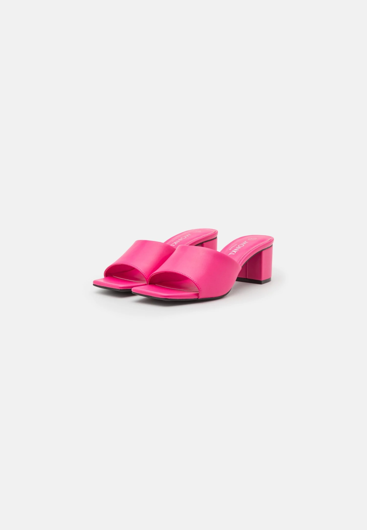 Monki Heeled Mules - Pink 5 Monki Heeled Mules - Pink - Image 3