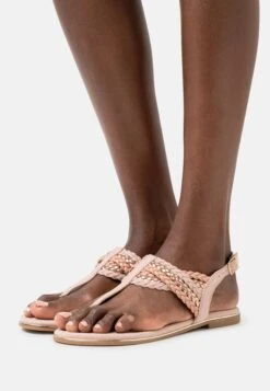 Affordable Shoe Store 31 Anna Field T-Bar Sandals - Rose Gold-Coloured