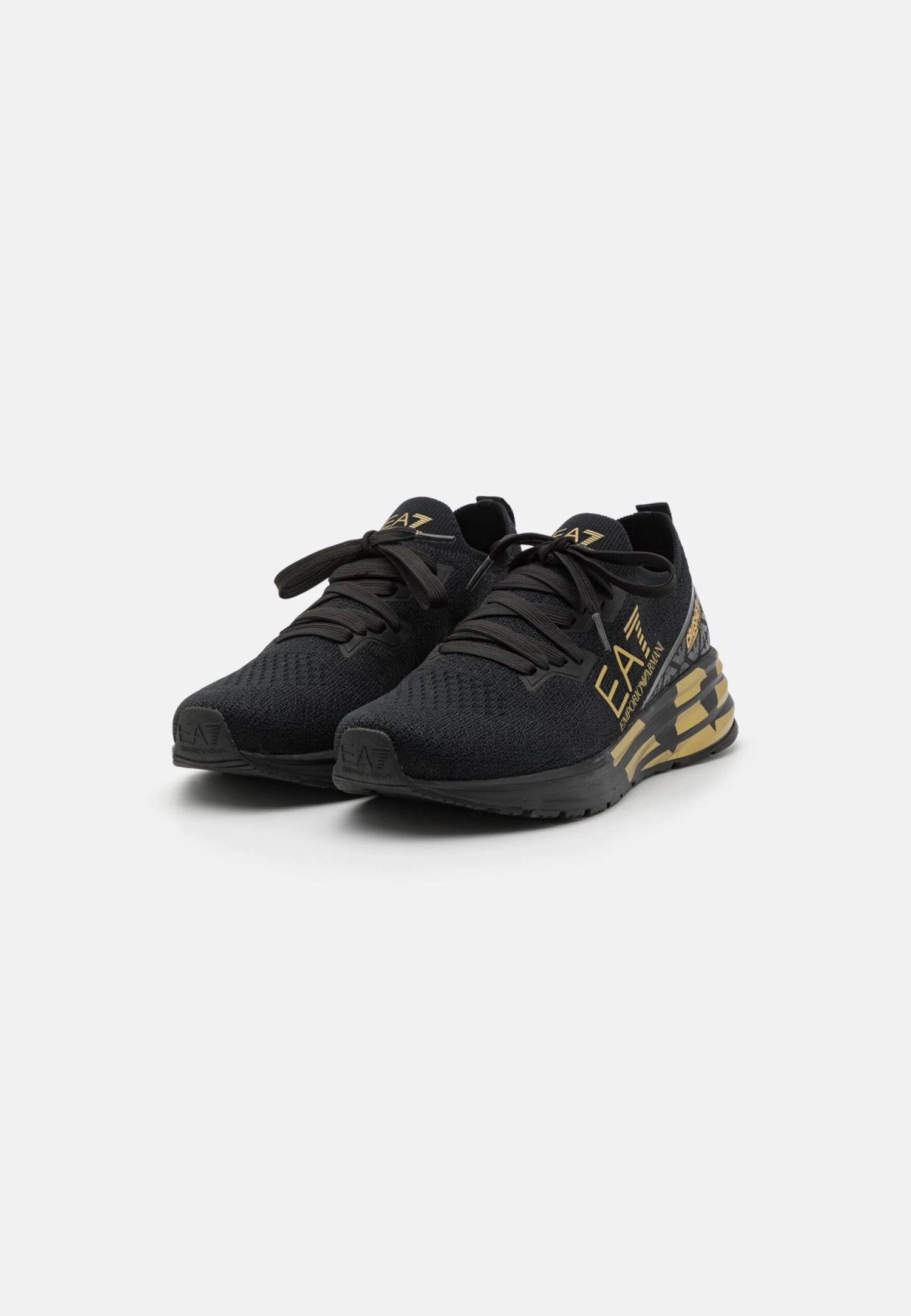 EA7 Emporio Armani Crusher Distance Unisex - Trainers - Triple Black/Gold 4 EA7 Emporio Armani Crusher Distance Unisex - Trainers - Triple Black/Gold - Image 2