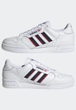 Adidas Originals Continental 80 Stripes Unisex - Trainers - Footwear White/Collegiate Navy/Vivid Red -Affordable Shoe Store 88dd4579cb2849588e83b13b858420d7
