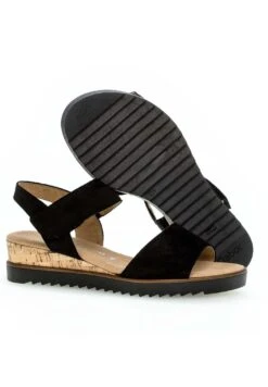 Gabor Comfort Wedge Sandals - Schwarz Kork/Schw -Affordable Shoe Store 8e26a4f175284292bbc59e105568edbe