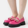 KOI FOOTWEAR Sunset Leaves Flower Loafers - Slip-Ons - Pink -Affordable Shoe Store 932084a132894a209b65e35f88910241