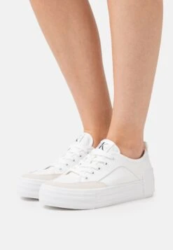 Calvin Klein Jeans Vulc Flatform Bold Irreg Lines - Trainers - White/Ancient White