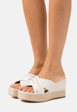 Tamaris Heeled Mules - Ivory