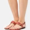 Emporio Armani T-Bar Sandals - Brick