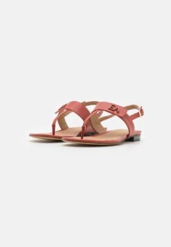 Emporio Armani T-Bar Sandals - Brick -Affordable Shoe Store bb643be3a6954f53b9913c522c99aa40