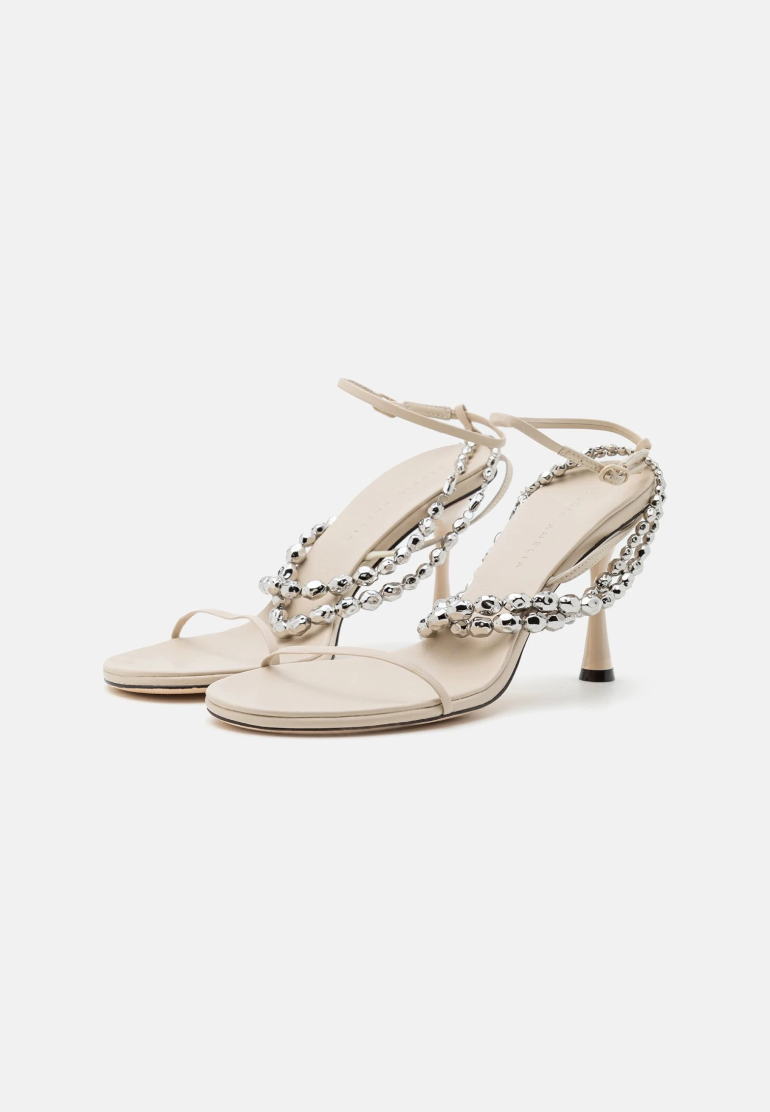 Trinket Heel - High Heeled Sandals - White 5 Trinket Heel - High Heeled Sandals - White - Image 3