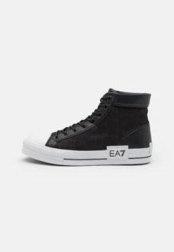 EA7 Emporio Armani All Over Unisex - High-Top Trainers - Black/White