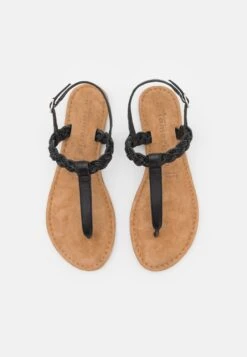 Tamaris T-Bar Sandals - Black -Affordable Shoe Store d8c4e724dc234449962bb9c4fb7b9d40