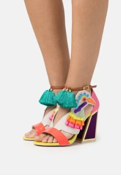 Kat Maconie Aya - High Heeled Sandals - Flared Red/Cyber Grape