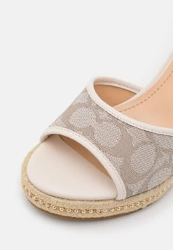 Coach Page Wedge - Platform Sandals - Stone/Chalk -Affordable Shoe Store e3f803da1f1848fd96992b164fffaab7