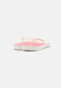 Calvin Klein Jeans Beach Flatform - T-Bar Sandals - Ancient White/Raspberry Sorbet -Affordable Shoe Store fa7e1307aa874ff592e687621a9c89af